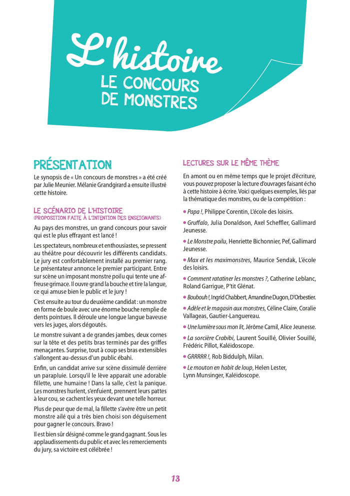 Le concours de monstres