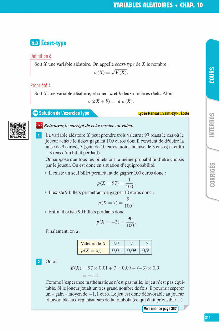 Interros des Lycées Maths 1re