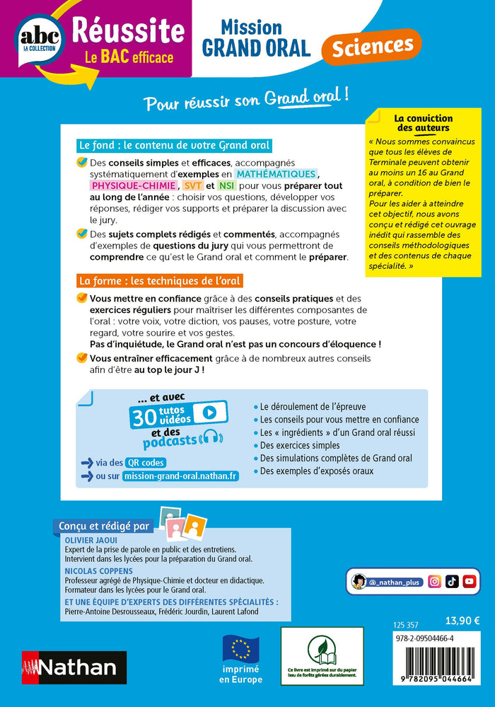 ABC Réussite - Mission Grand oral - Sciences