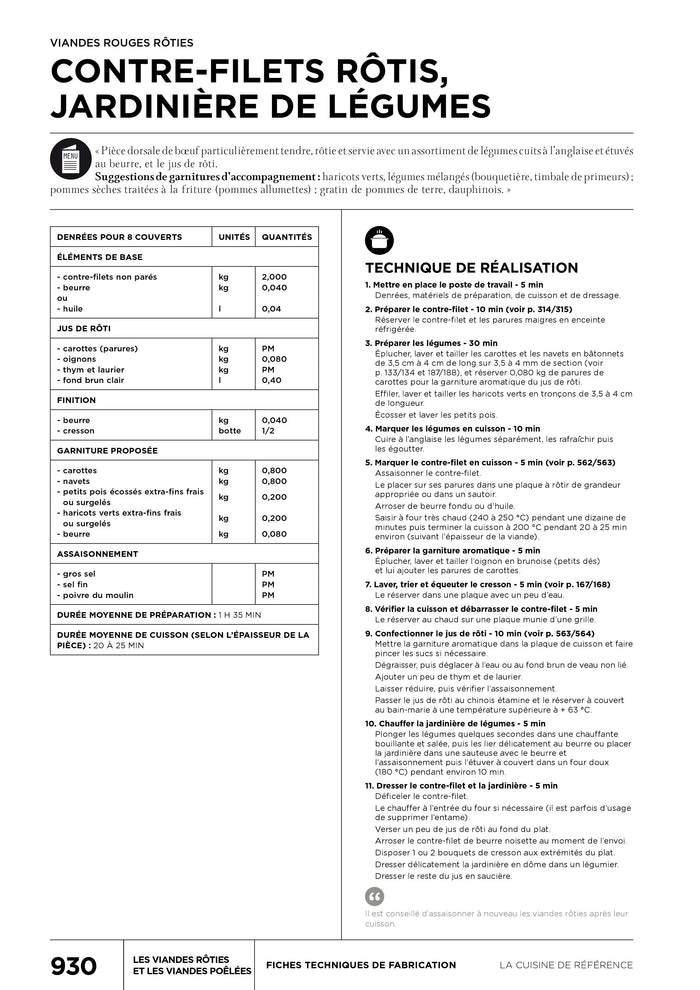 La cuisine de référence