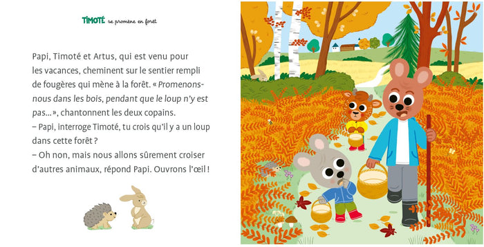 Timoté se promène en forêt