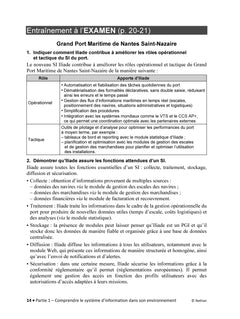 Système d'information de gestion - DCG - Epreuve 8 - Corrigés applications