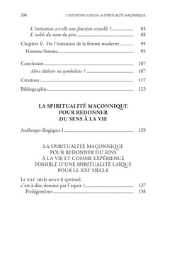 L'initiation - Suivi de la spiritualité maçonnique