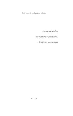 Petit cours de solfège pour adultes
