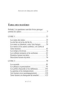 Petit cours de solfège pour adultes