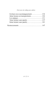 Petit cours de solfège pour adultes