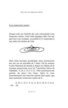 Petit cours de solfège pour adultes