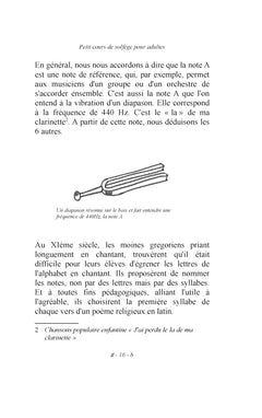 Petit cours de solfège pour adultes