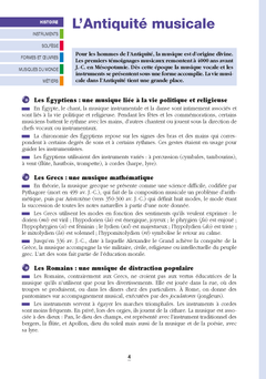 La musique - Retenir l'essentiel