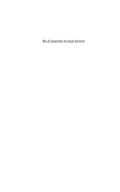 Ma Carrière échiquéenne