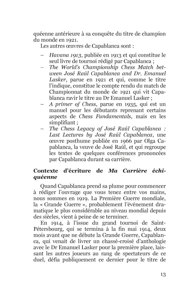 Ma Carrière échiquéenne