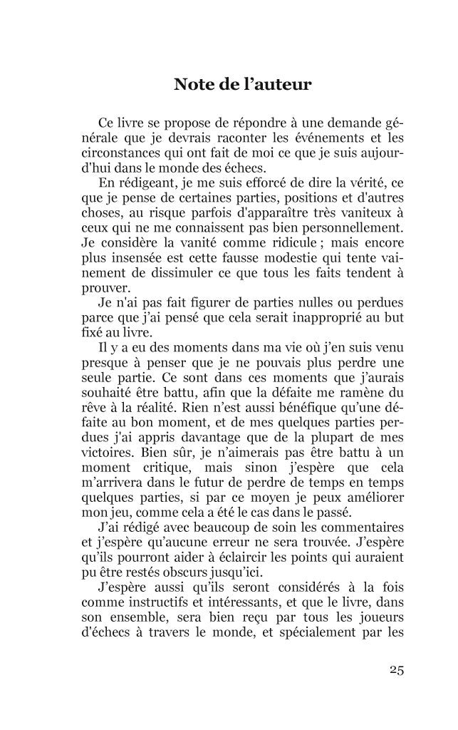 Ma Carrière échiquéenne