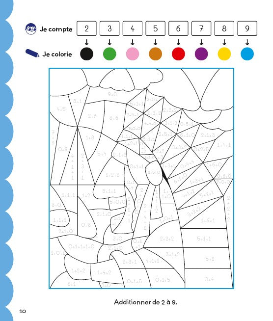 Additions magiques CP - Coloriages malins