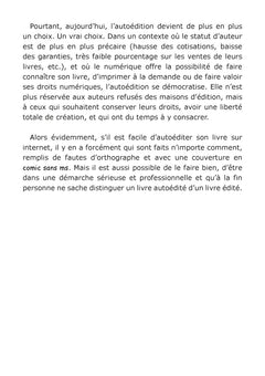 Ah bon, ça, c'est un livre autoédité ?