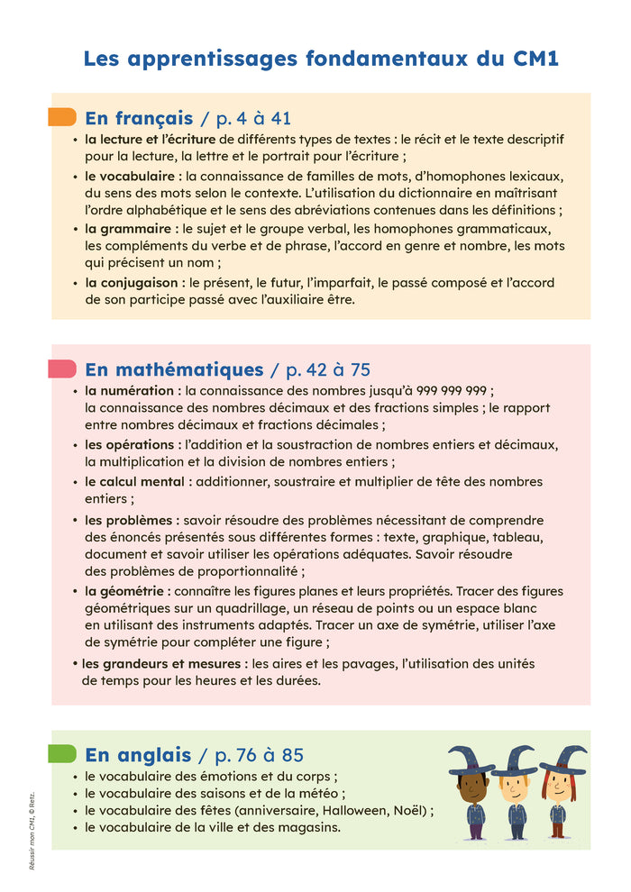 Réussir mon CM1 - Je m'entraîne toute l'année