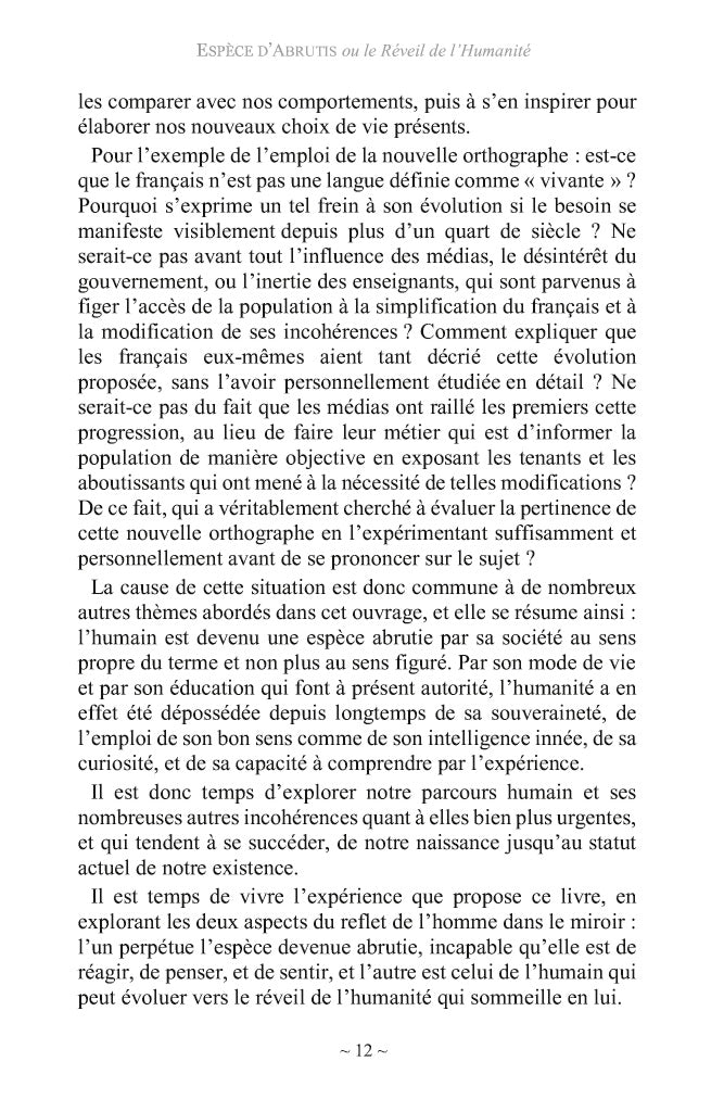 Espèce d'abrutis ou le réveil de l'humanité