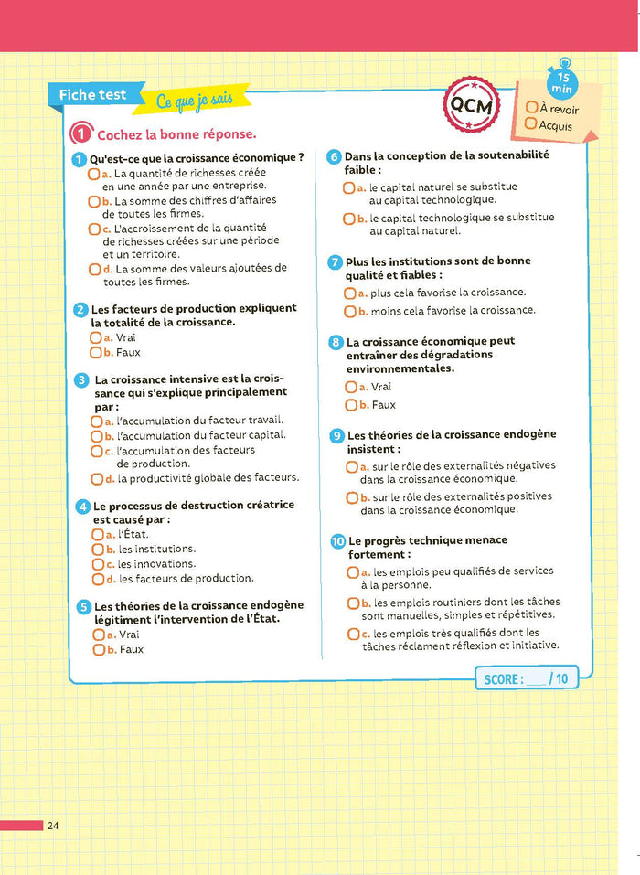 SES Terminale (Sciences économiques et sociales) - ABC Réussite - Bac 2024 - Enseignement de spécialité Tle