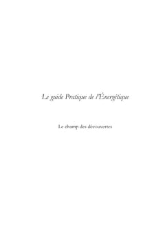 le guide pratique de l'énergétique