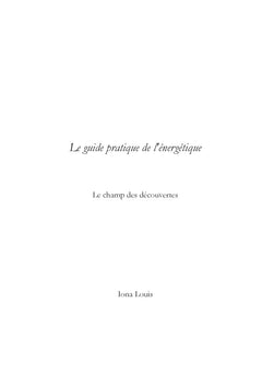 le guide pratique de l'énergétique