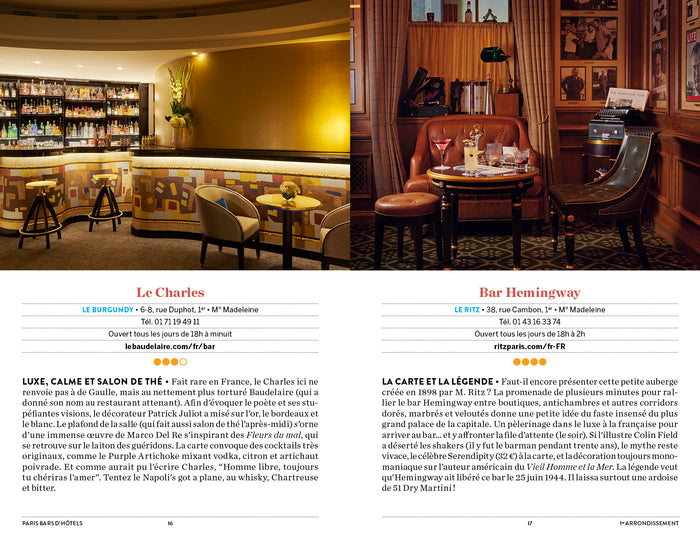 Paris Bars d'hôtels - Luxe, calme et club-sandwich