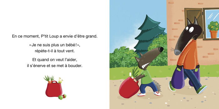 P'tit Loup veut tout faire comme un grand