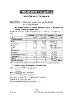 Contrôle de gestion - DCG - Épreuve 11 - Corrigés applications