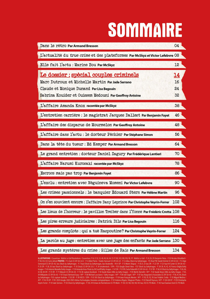 Affaires criminelles - La revue True Crime de McSkyz - N° 2 Les couples criminels unis pour tuer