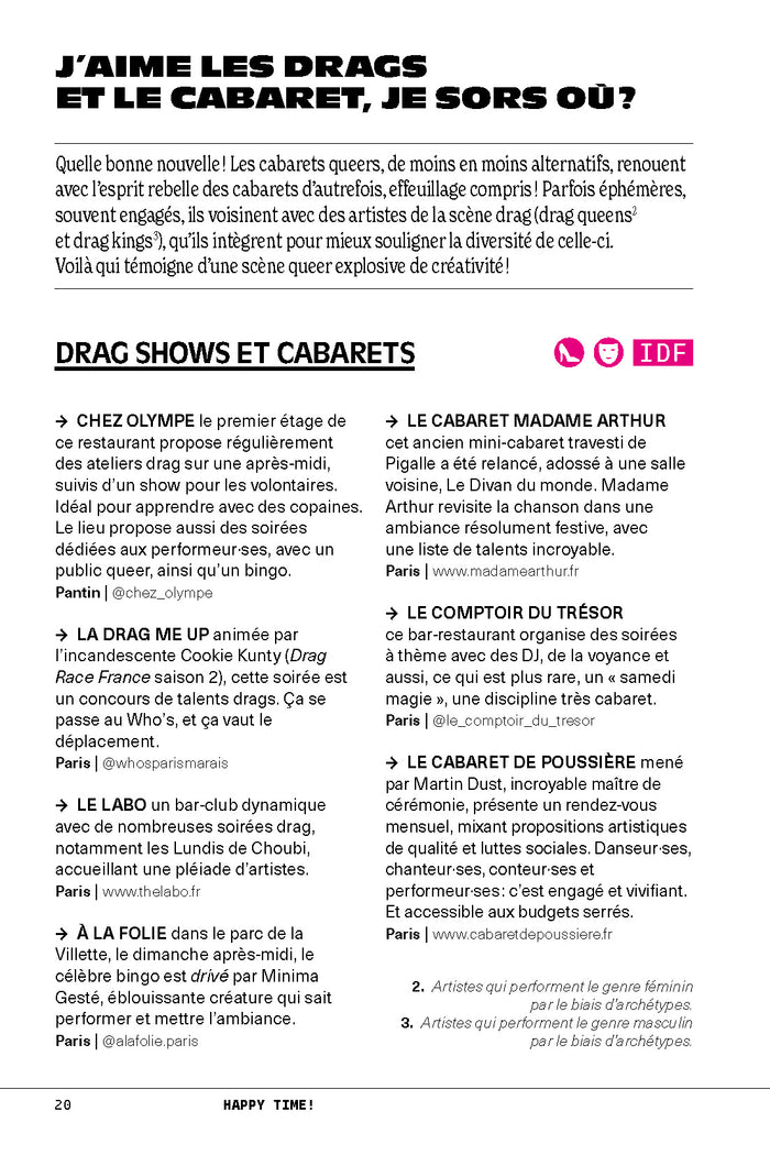 Happy Time - Le guide des sorties LGBTQIA+