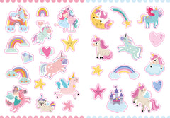 Mon coloriage pastel (Licornes) - Stickers offerts