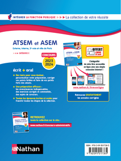 Concours ATSEM et ASEM 2023-2024 - Ecrit + Oral - N16 - Catégorie C