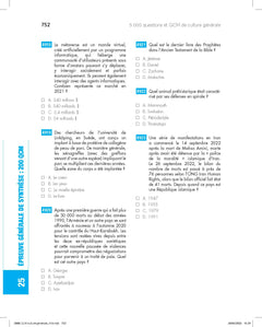 5000 QCM de culture générale 2024