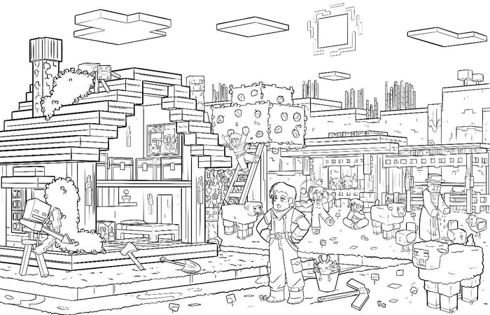 Minecraft - Une aventure cherche-et-trouve à colorier