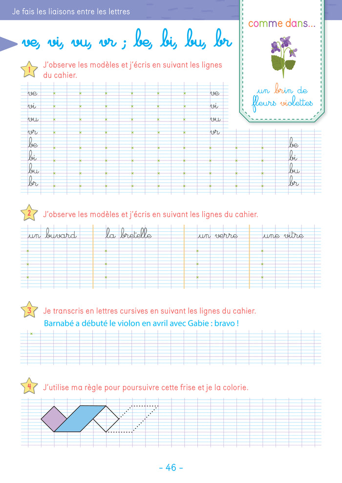Mon cahier d'écriture CP