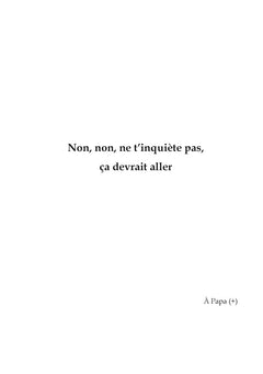 Non, non, ne t'inquiète pas, ça devrait aller