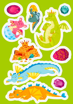 Le dragons - Stickers et activités