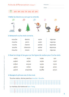 Calimots CE1 - Fichier de différenciation de code