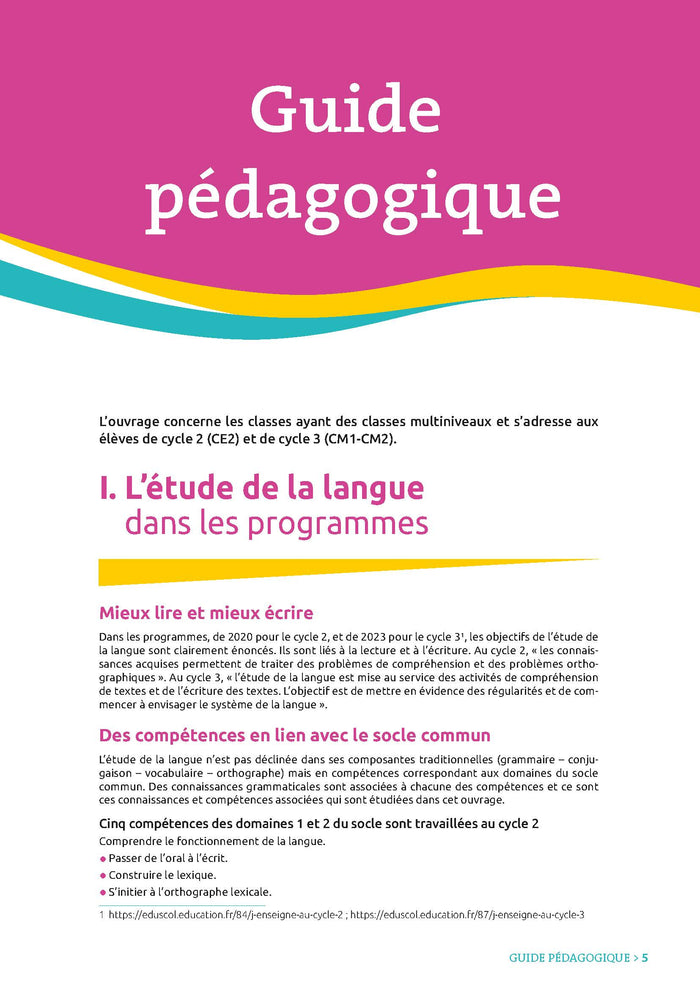 La grammaire ritualisée sur 2 jours