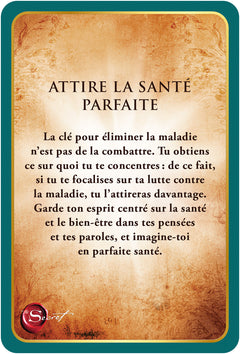 Le secret cartes de manifestation