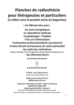 Planches de radiesthésie pour thérapeutes et particuliers