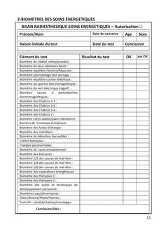 Planches de radiesthésie pour thérapeutes et particuliers