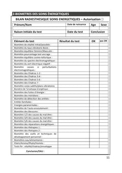 Planches de radiesthésie pour thérapeutes et particuliers