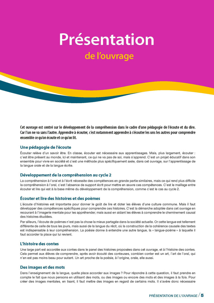 Écouter, comprendre, dire - Pour une pédagogie de l'écoute et de l'imaginaire