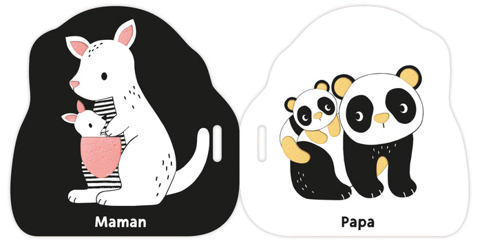 Mon premier livre poussette en noir et blanc - Premiers mots