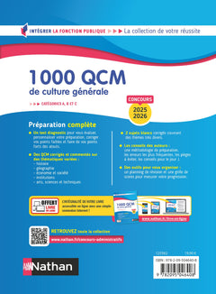 1000 QCM de culture générale - Concours de catégories A, B et C