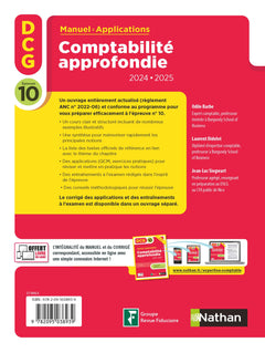 Comptabilité approfondie- DCG - Epreuve 10 - Manuel et applications