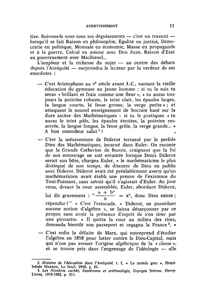 La perversion mathématique