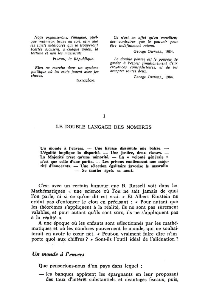 La perversion mathématique