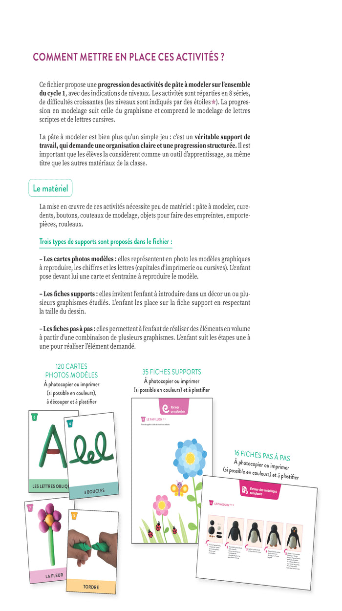 Une année d'activités de pâte à modeler - Maternelle