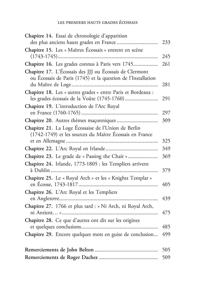 Les premiers hauts grades écossais - L'énigme des origines