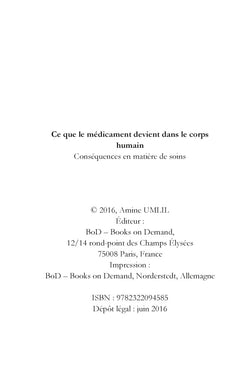 Ce que devient le médicament dans le corps humain
